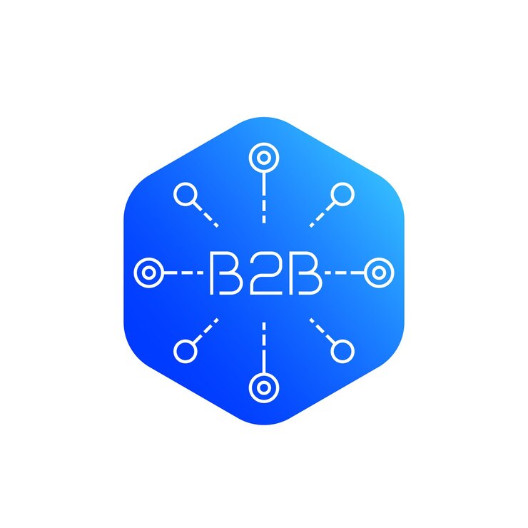 Vector b2b commerce concept, vector icon