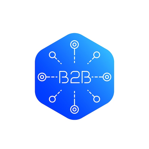 B2b-handelsconcept, vectorpictogram