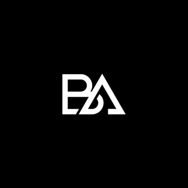 Ba ab initiële logo-vector
