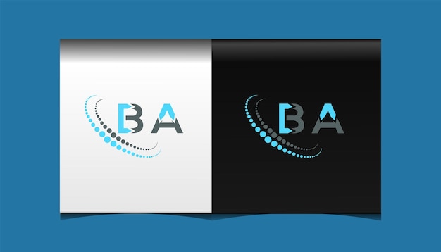 BA initial modern logo design vector icon template