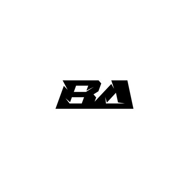 Ba monogramma logo design lettera testo nome simbolo monocromo logotipo carattere alfabetico logo semplice