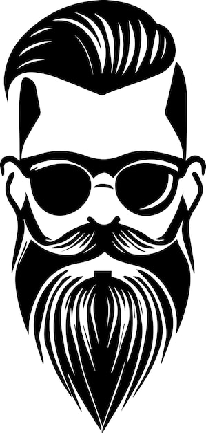 Baard gezicht tattoo illustratie 6