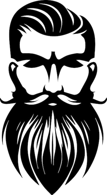 Baard gezicht tattoo illustratie