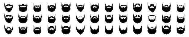 Baard grote set vector iconen