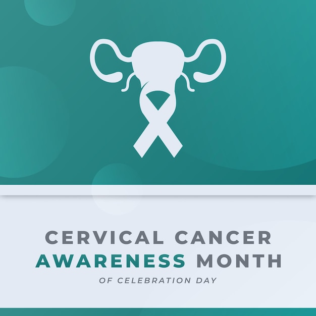 Baarmoederhalskanker Awareness Month Vector Design Illustratie voor Achtergrond Poster Banner Reclame