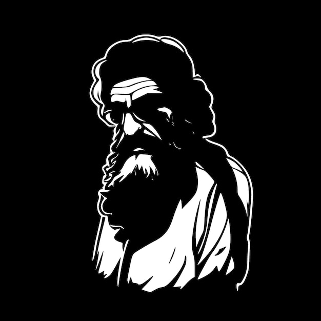 Vector baba black and white vector illustration