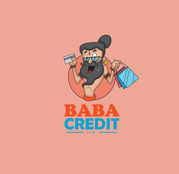 Baba credit vector logo design template