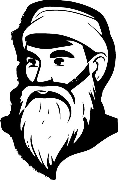 Vector baba minimalist en flat logo vector illustratie