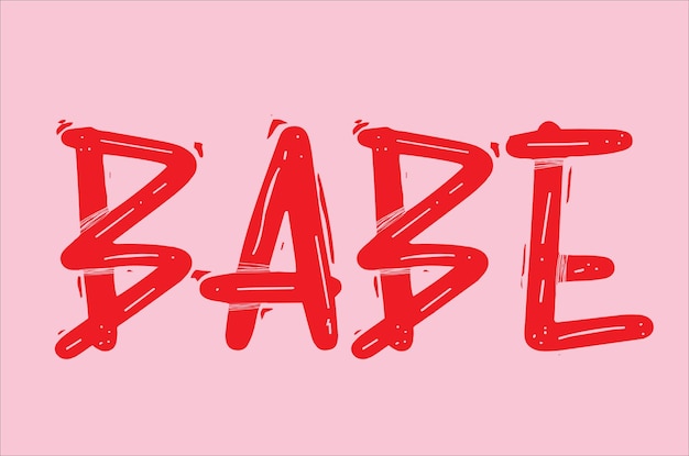 Babe typo print design