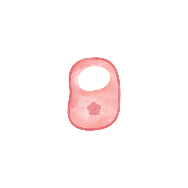 Babies cute characters Pink baby bib icon