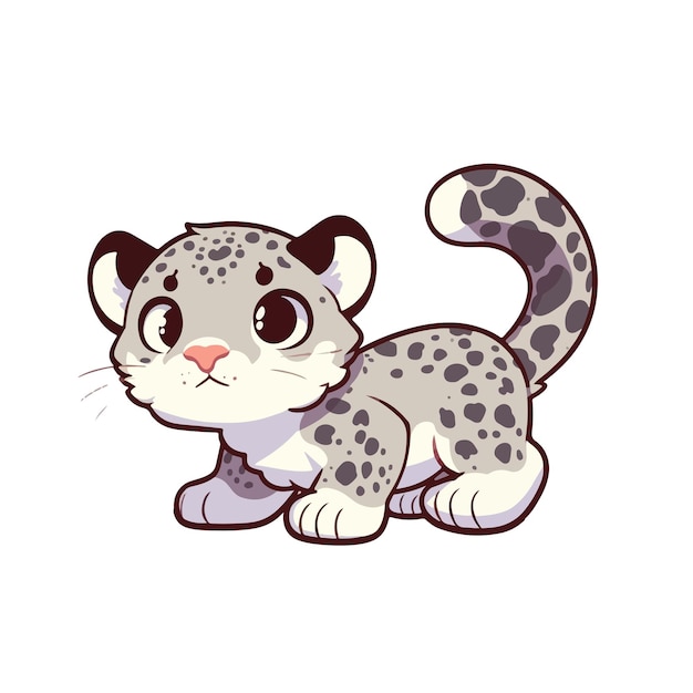 Vettore bambino leopardo animale cartone animato ai immagine generata