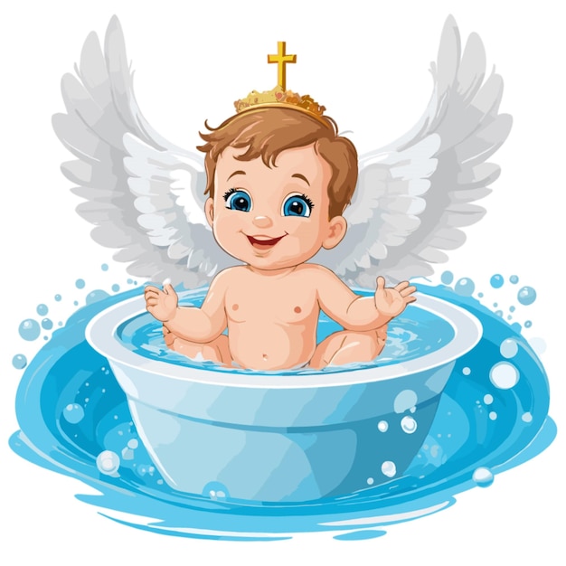 Baby angel vector on a white background