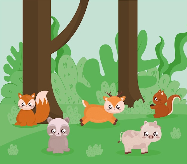 baby animals over grass