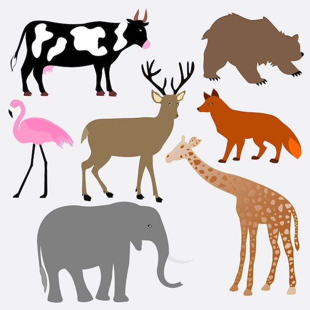 Vector baby animals