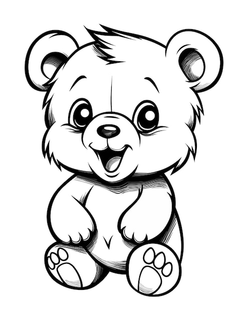 Baby bear coloring page for kids print this bear coloring page for kids
