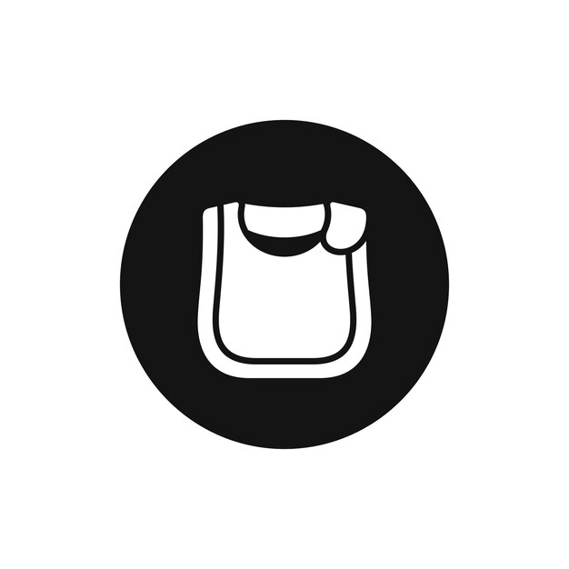 Baby bib vector icon