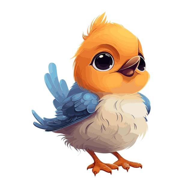 Vector baby bird vector illustration