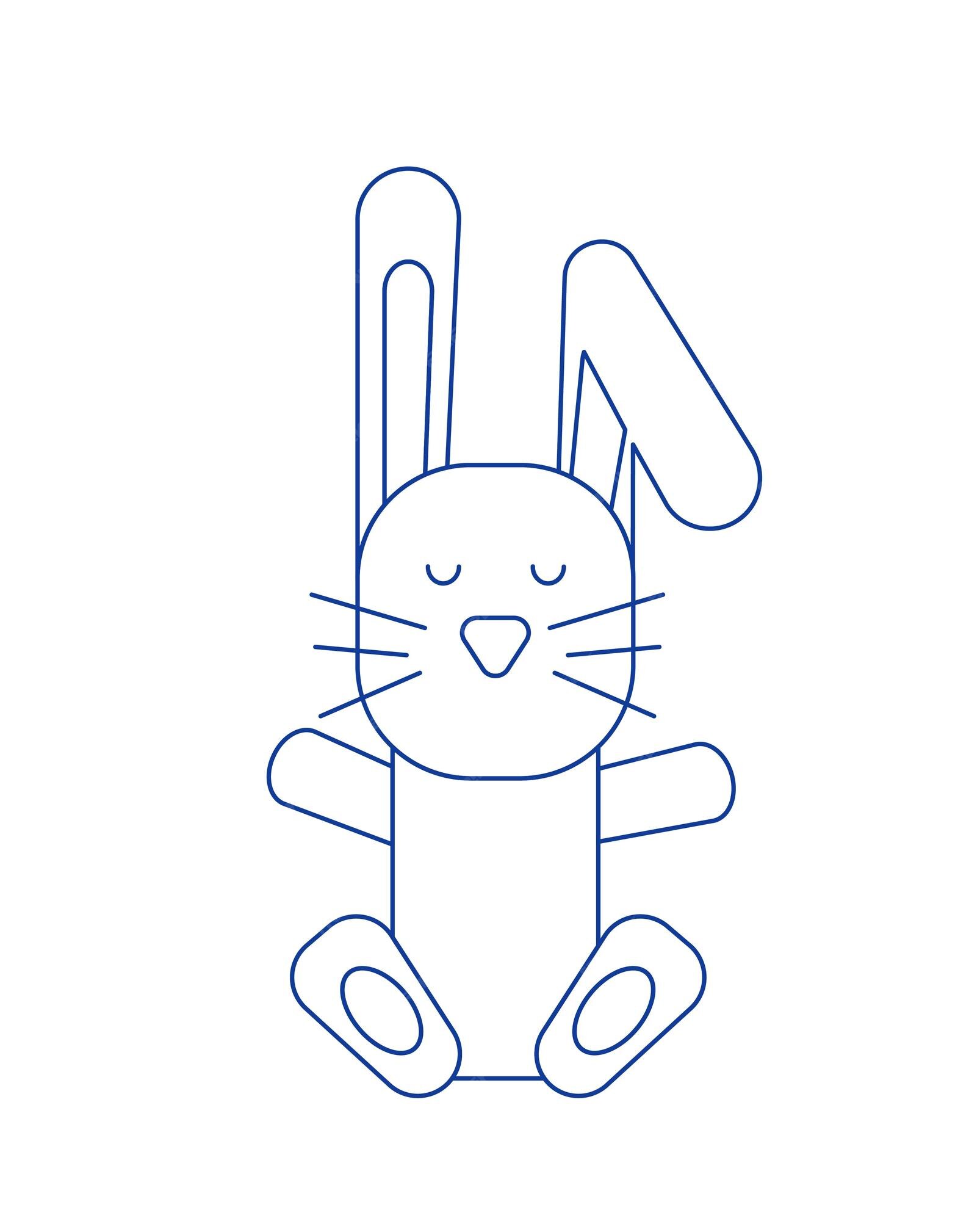 Premium Vector | Baby blue rabbit