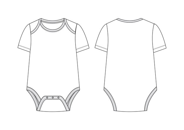 Vector baby body suit