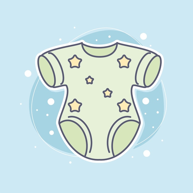 Baby bodysuit cartoon