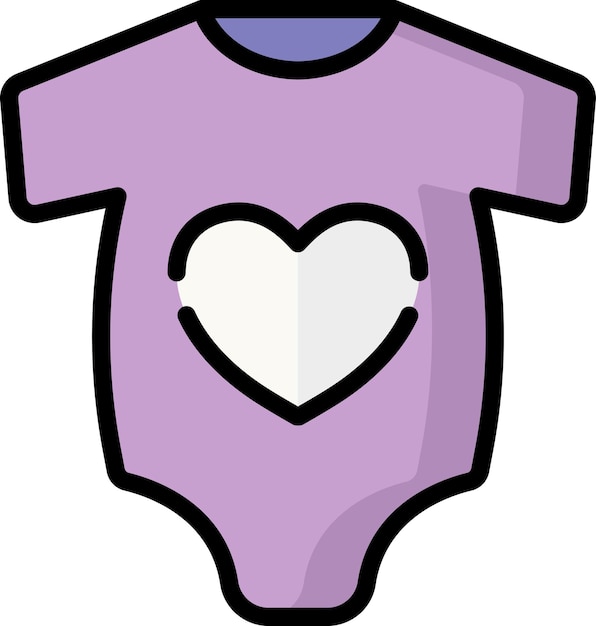 Vector baby bodysuit icon