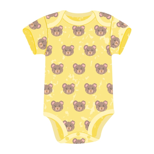 Vector baby bodysuit illustration