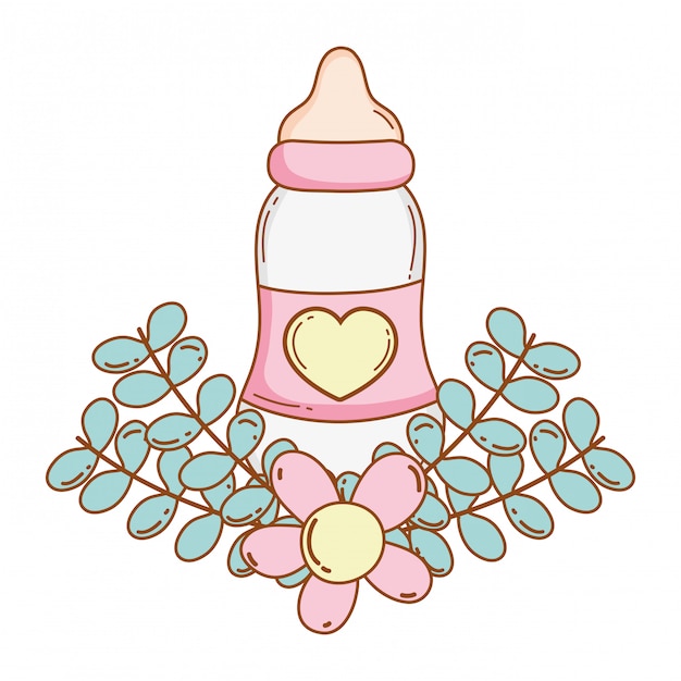 Vector baby bottle cartoon