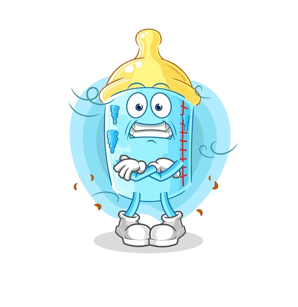 Baby bottle cold illustration character vector