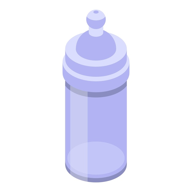 Baby bottle icon Isometric of baby bottle vector icon for web design isolated on white background