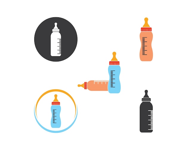 Baby bottle vector icon illustration