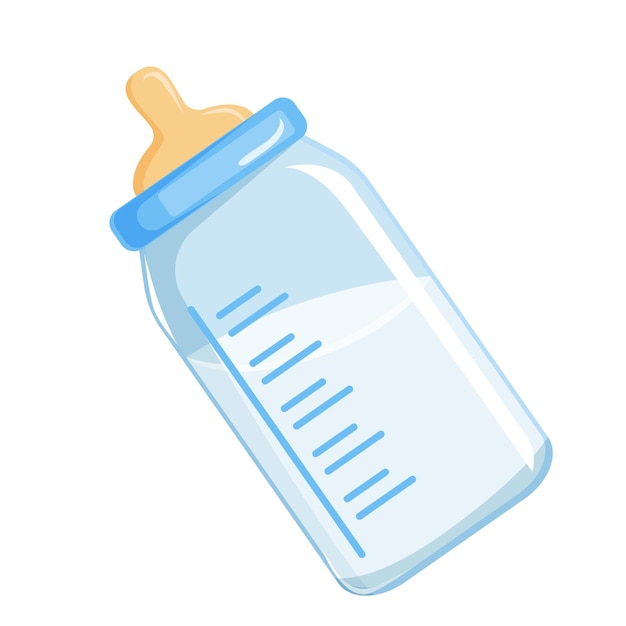 Vector baby bottle vector illustration milk