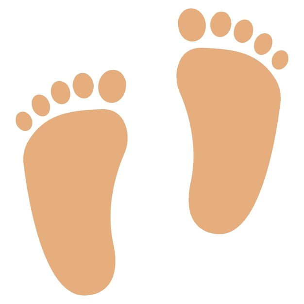 Vector baby boy footprint icon vector flat illustration