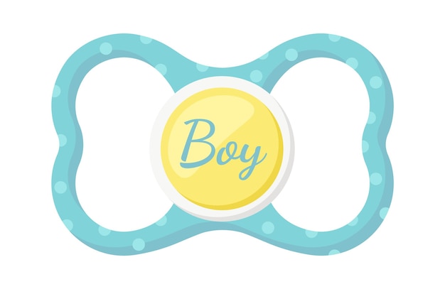 Vector baby boy pacifier vector illustration