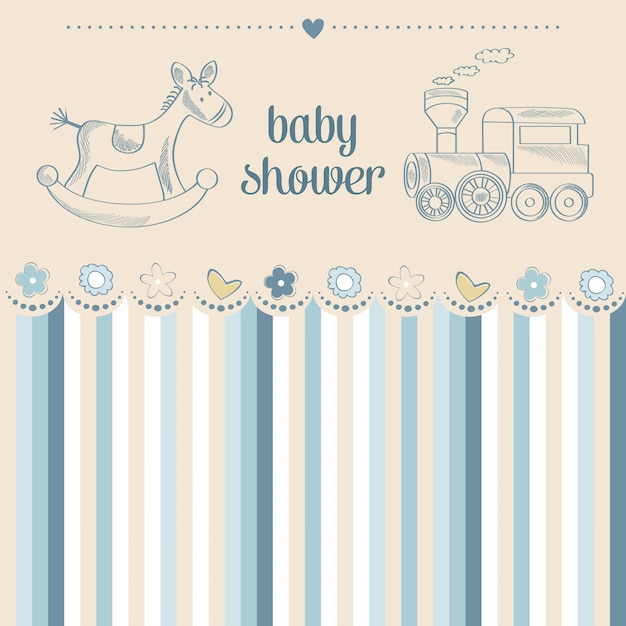 Baby boy shower card