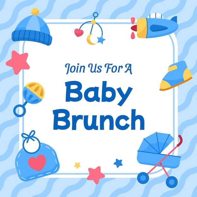 Biglietto d'invito per il brunch del bambino