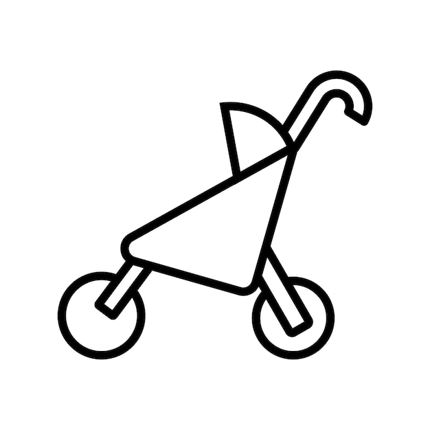 Vector baby carriage icon vector on trendy design