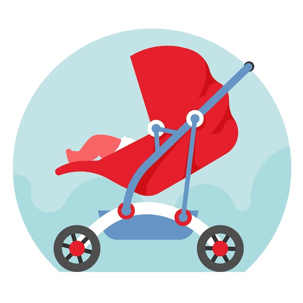 Vector baby carriage icon