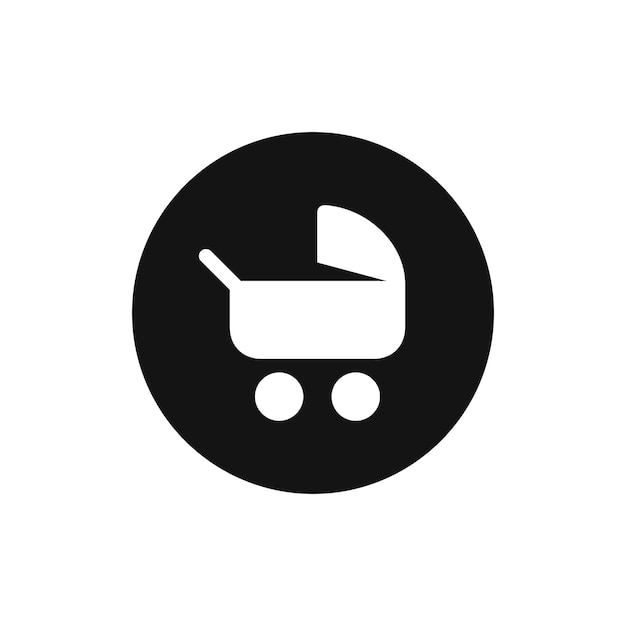 Vector baby carriage vector icon