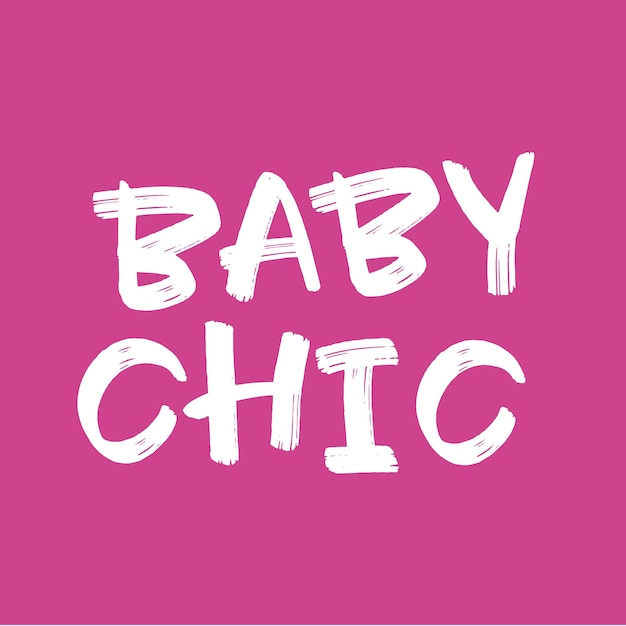 Baby chic. scritte in stile graffiti. illustrazione vettoriale