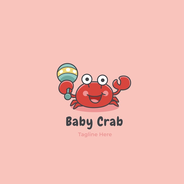 Логотип baby crab, детский магазин и детский магазин