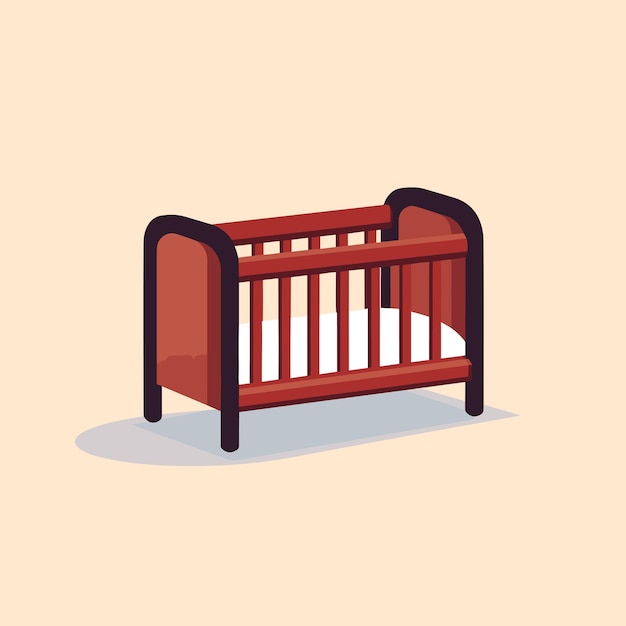 A baby crib with a pillow on top of it