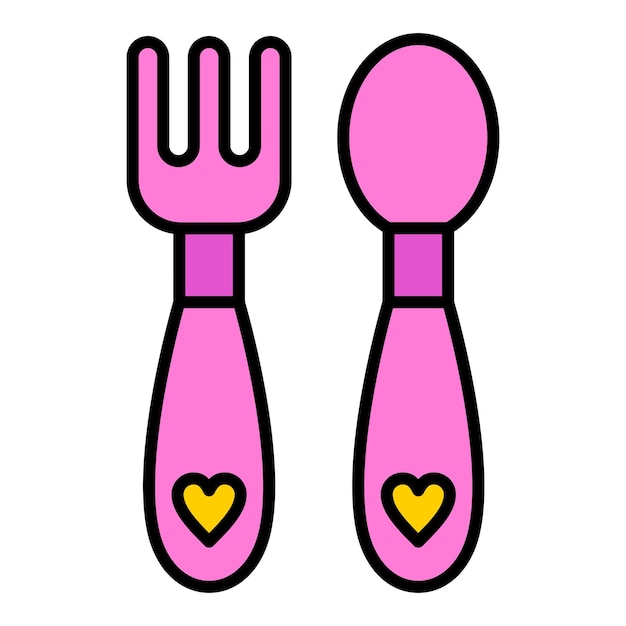 Vector baby cutlery icon