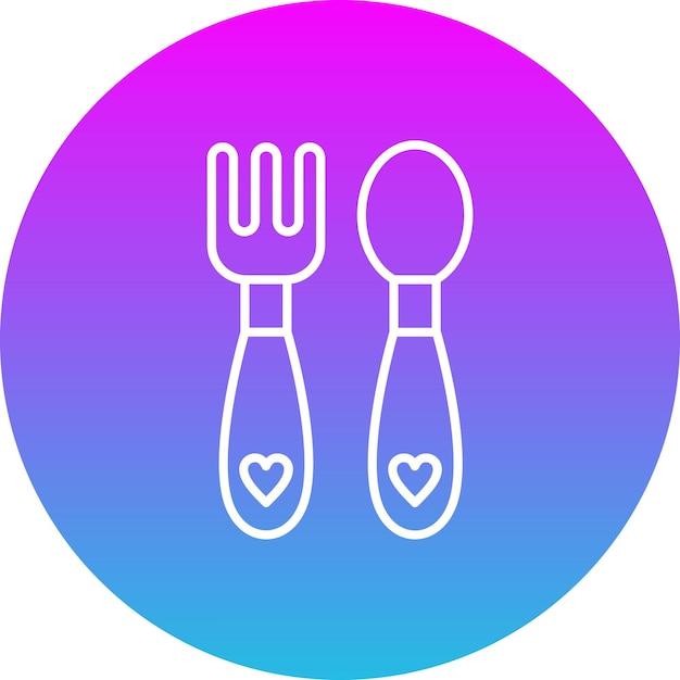 Vector baby cutlery icon