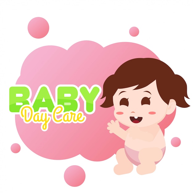 Baby day care illustration