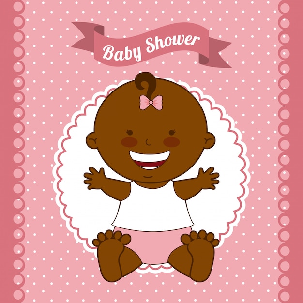 Baby design over pink background vector illustration