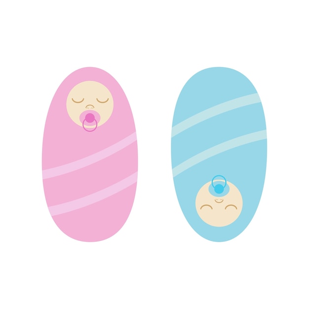 Baby in diaper vector isolated icon