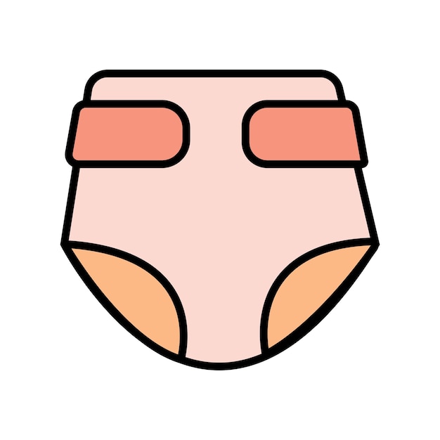 Baby diapers icon logo vector design template