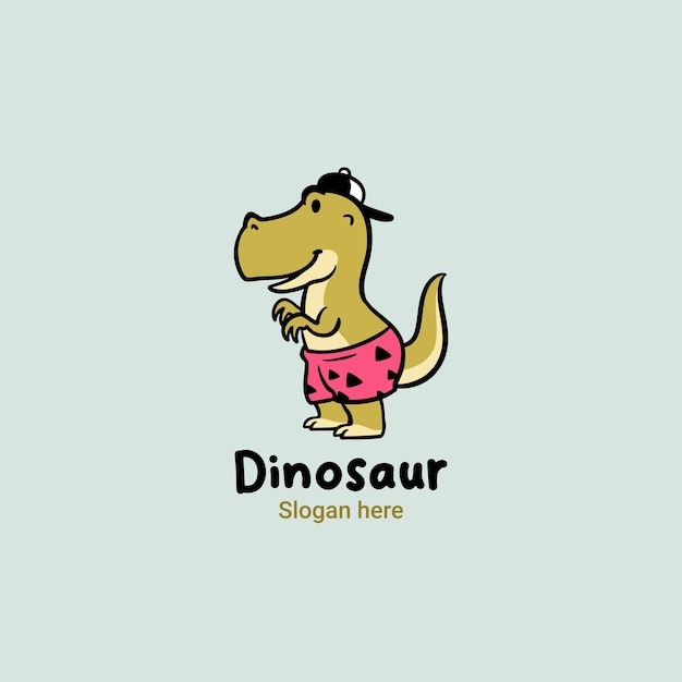 Vettore logo baby dinosauro logo dinosauro