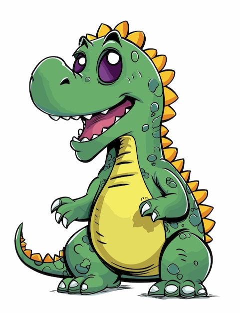 Baby Dinosaur happy and fun illustration for kids