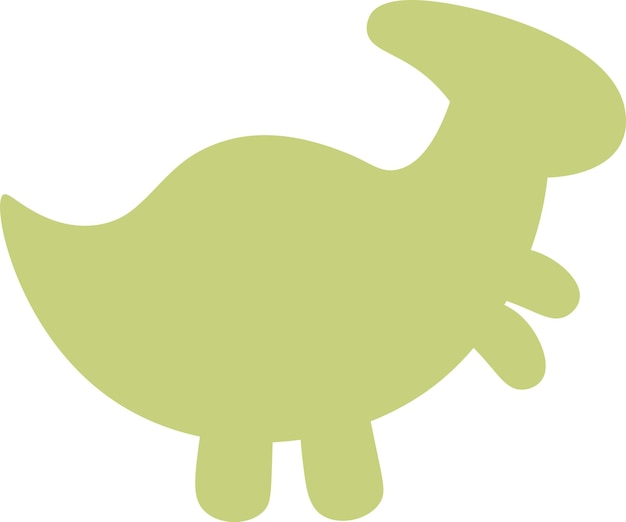 ベクトル 赤ちゃん恐竜のシルエット